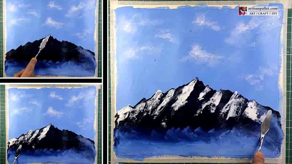 Easy Step by Step Mountain Painting for Beginners 3