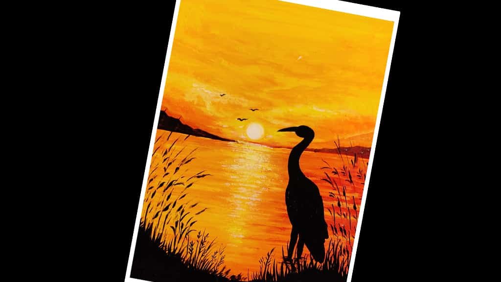 Read more about the article Sunset Silhouette Painting for Beginners