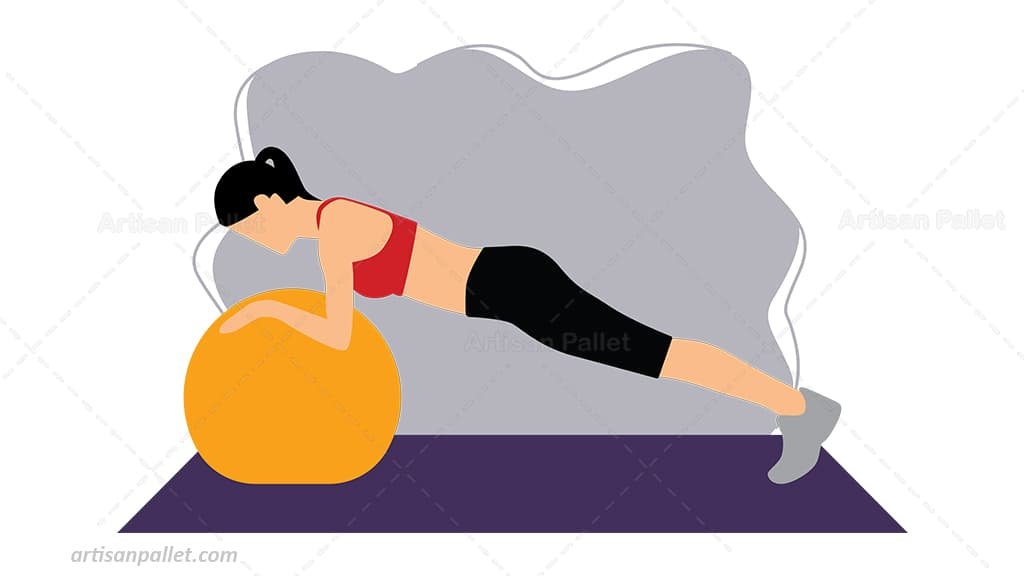 Workout Flat Illustration Pic 1